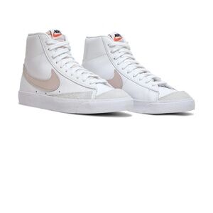 Nike Women's mid Blazer White and Tan/pink Sneakers